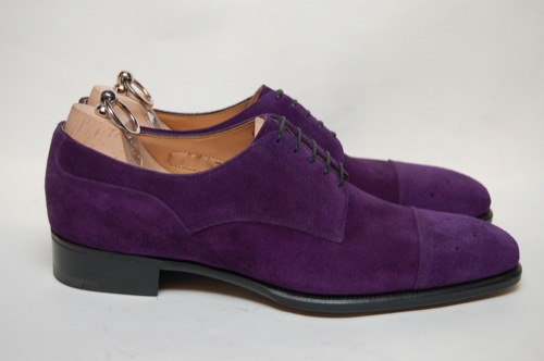 Alfred Sargent Browning Derby Shoe in Purple