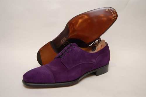 Alfred Sargent Browning Derby Shoe in Purple