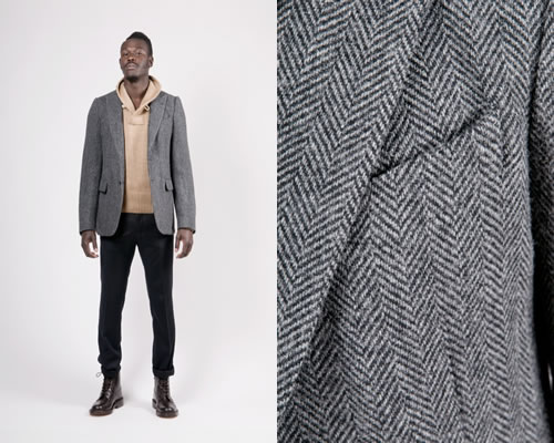 Dries Van Noten Beaton Herringbone Jacket