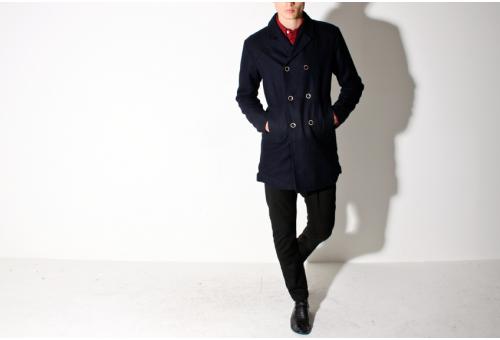 Hyden Yoo Navy Kaiser Peacoat