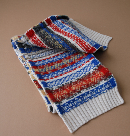 Drakes Lambswool Fairisle Scarf