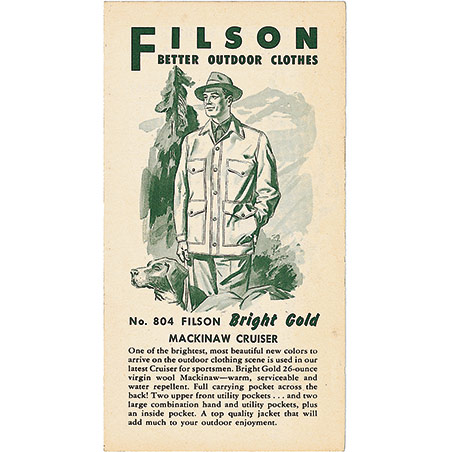 The Want | Filson Mackinaw Cruiser