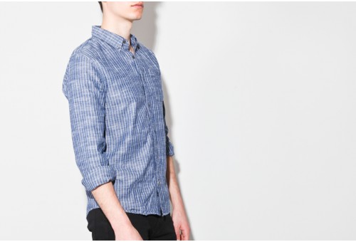 Penny Stock Striped Chambray Shirt