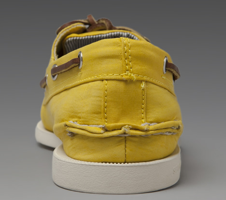 Sperry for Band of Outsiders Yellow Nylon Boat Shoes