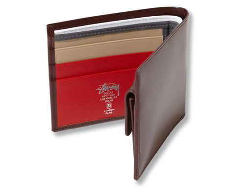 Stussy Deluxe x Ettinger Leather Billfold Wallets